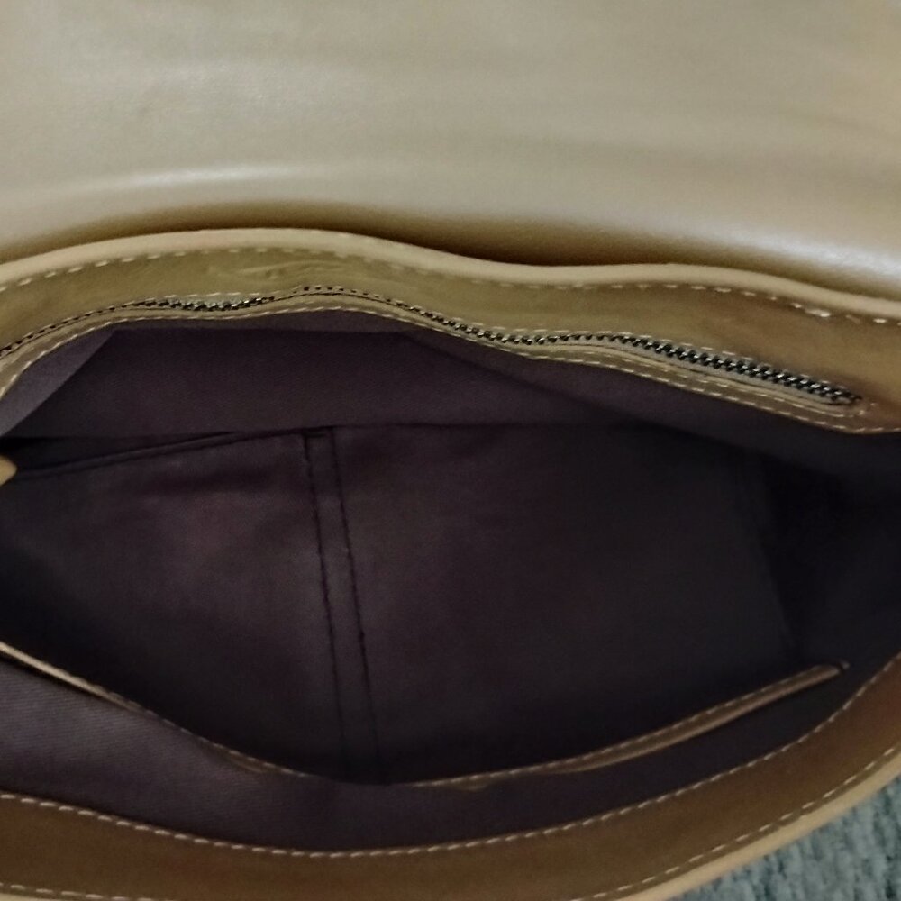 ❤️TODS Tod's Tan Leather Shoulder Bag Purse - Picture 9 of 10